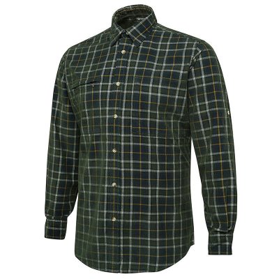 Dobby Corduroy košela - Green Check